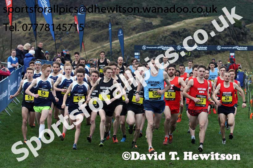 Senior and junior mens Inter-District, 2017 Great Edinburgh Cross Country. Photo: David T. Hewitson/Sports for All PIcs